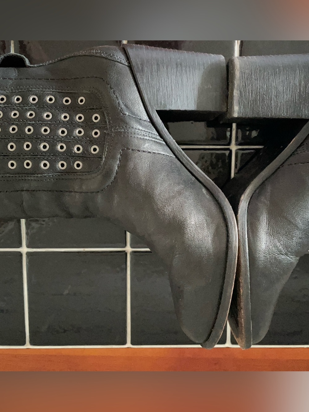 Trask black boots size 8m